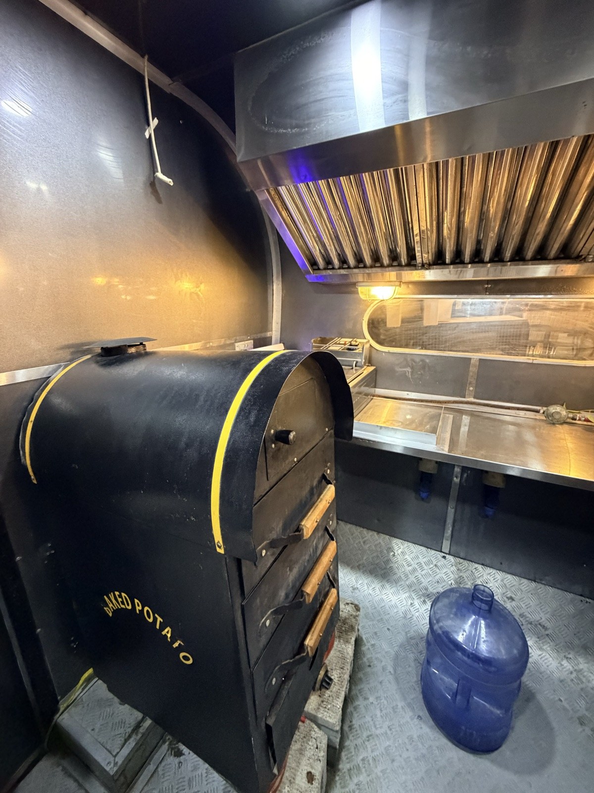 Potatoes baking in the Spudlicious truck oven
